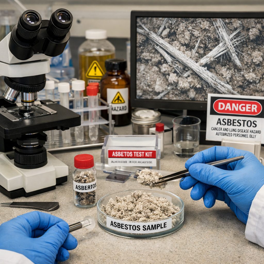 Asbestos bulk sampling and laboratory analysis