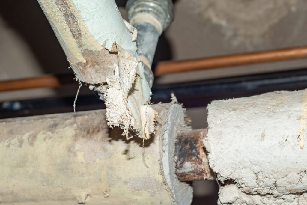 Asbestos testing during renovation in Michigan building.